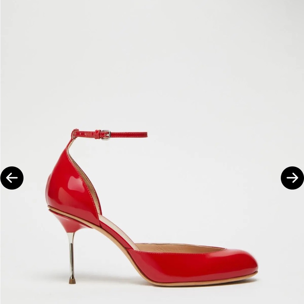 MaxMara Red Patent Leather Heels
